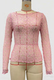 Elegant Lace Long-Sleeve Top