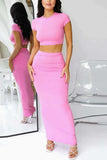 Ruched Two-Piece Skirt Set