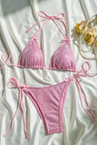 Stylish Tie-Front Bikini Set