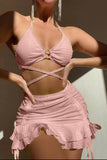 Stylish Strappy Bikini Set