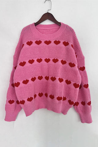Heart Patterned Sweater