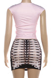 Printed Mini Skirt Set