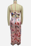Strapless Printed Pants Set