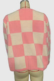 Checkered Tie-Front Cardigan