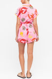 Tie-Waist Printed Romper