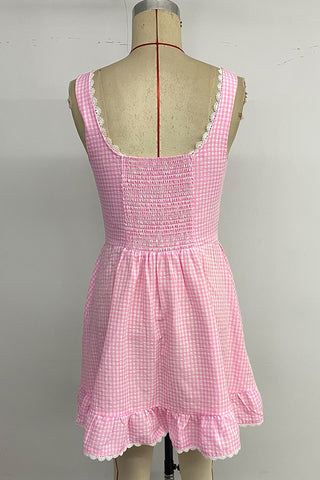 Sleeveless Mini Dress with Ruffled Hem