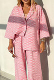 Patterned Lounge Pant Set