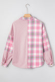 Casual Plaid Button-Up Jacket