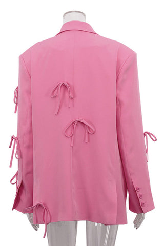 Bow-Detail Tailored Blazer