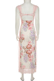 Floral Lace Trim Casual Dress