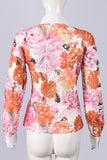 Vibrant Floral Lace Blouse