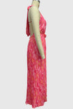 Halter Neck Pleated Maxi Dress