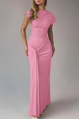 Elegant Dress with Ruched Detail