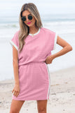 Contrast Trim Crewneck Tee & Skirt Set