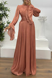 Elegant Pleated Maxi Dress