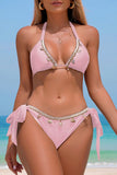 Chic Embellished Bikini Set