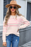 Bow Accent Striped Sweater