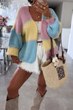 Stylish Oversized Cardigan with Pastel Stripes