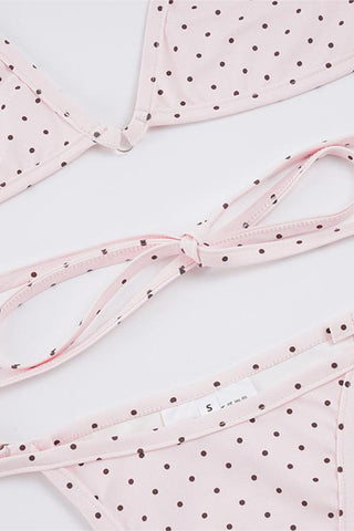 Polka Dot Bikini with Skirt Set