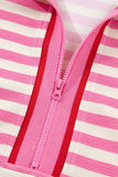 Striped Skirt Set with Polo Top