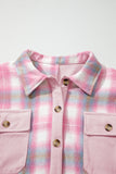 Casual Plaid Button-Up Jacket