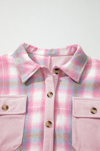 Casual Plaid Button-Up Jacket