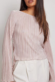Ribbed Long Sleeve Blouse