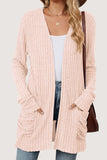 Open-Front Ribbed Cardigan