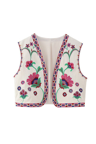 Floral Bohemian Vest