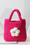 Floral Knit Handbag