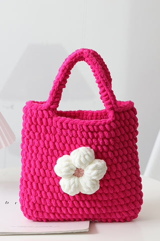 Floral Knit Handbag