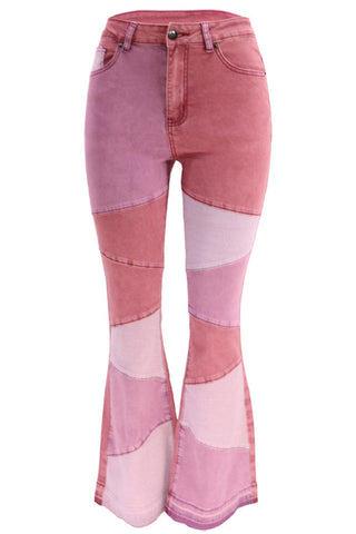 Patchwork Flare Jeans