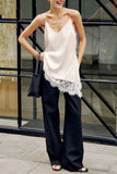 Lace-Trim Spaghetti Strap Tank Top