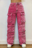 Sparkly Layered Straight Jeans