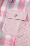 Casual Plaid Button-Up Jacket