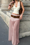 Checkered Maxi Skirt