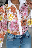 Vibrant Floral Lace Blouse
