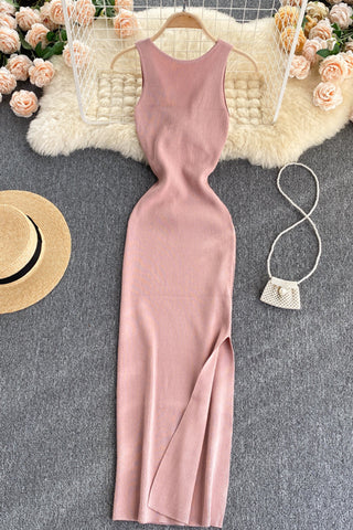 Knot Front Ribbed Dress