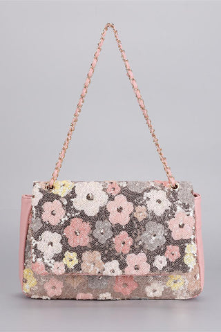 Heart Pattern Chain Shoulder Bag