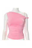One-Shoulder Ruched Camisole