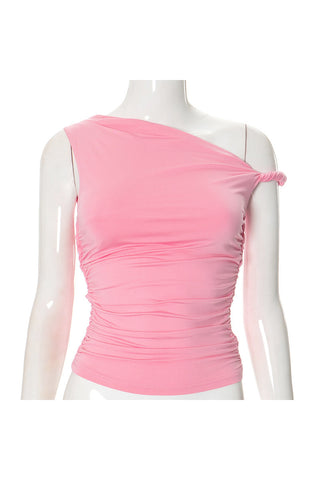 One-Shoulder Ruched Camisole