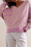Striped V-Neck Sweater