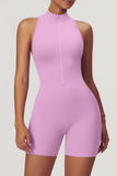 Sleeveless Zip Front Romper