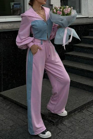 Zip-Up Stylish Pants Set