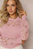 Lace Sleeve Knit Top