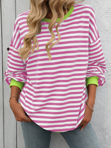 Striped Casual Sweatshirt