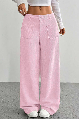 Wide-Leg Casual Pants with Pockets