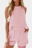 Sleeveless Relaxed Fit Short Set