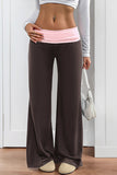 High-Waist Wide-Leg Casual Pants