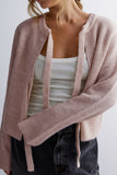Open-Front Knit Cardigan